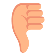👎🏼 Emoji Daumen runter: mittelhelle Hautfarbe JoyPixels 3.0.