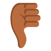 👎🏾 Emoji Polegar Para Baixo: Pele Morena Escura na JoyPixels 3.0.