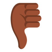 Emoji 👎🏿 Pollice Verso: Carnagione Scura su JoyPixels 3.0.