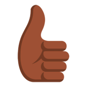 👍🏿 Emoji Polegar Para Cima: Pele Escura na JoyPixels 3.0.