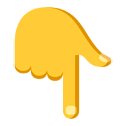👇 Emoji Dorso De Mano Con índice Hacia Abajo en JoyPixels 3.0.