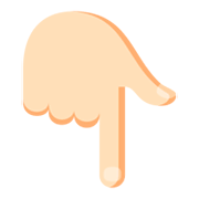 👇🏻 Emoji nach unten weisender Zeigefinger: helle Hautfarbe JoyPixels 3.0.