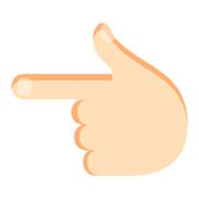 👈🏻 Emoji Dorso Da Mão Com Dedo Indicador Apontando Para A Esquerda: Pele Clara na JoyPixels 3.0.