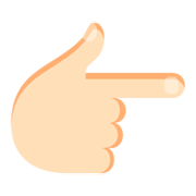 👉🏻 Emoji Dorso De Mano Con índice A La Derecha: Tono De Piel Claro en JoyPixels 3.0.