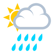 🌦️ Emoji Sol Detrás De Una Nube Con Lluvia en JoyPixels 3.0.