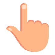 👆🏼 Emoji Dorso De Mano Con índice Hacia Arriba: Tono De Piel Claro Medio en JoyPixels 3.0.