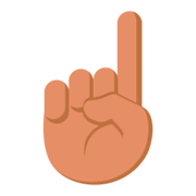 ☝🏽 Emoji Dedo índice Hacia Arriba: Tono De Piel Medio en JoyPixels 3.0.