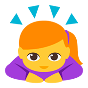 🙇‍♀️ Emoji Mulher Fazendo Reverência na JoyPixels 3.0.