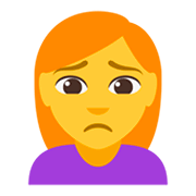 🙍‍♀️ Emoji Mulher Franzindo A Sobrancelha na JoyPixels 3.0.