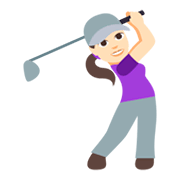 🏌🏻‍♀️ Emoji Mulher Golfista: Pele Clara na JoyPixels 3.0.