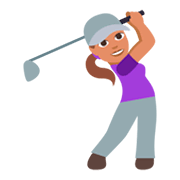 🏌🏽‍♀️ Emoji Mujer Jugando Al Golf: Tono De Piel Medio en JoyPixels 3.0.