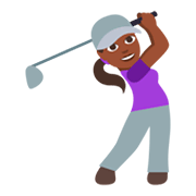 🏌🏿‍♀️ Emoji Mujer Jugando Al Golf: Tono De Piel Oscuro en JoyPixels 3.0.