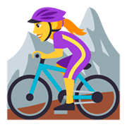 Emoji 🚵‍♀️ Ciclista Donna Di Mountain Bike su JoyPixels 3.0.