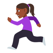 🏃🏿‍♀️ Emoji Mulher Correndo: Pele Escura na JoyPixels 3.0.