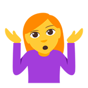 Emoji 🤷‍♀️ Donna Che Scrolla Le Spalle su JoyPixels 3.0.