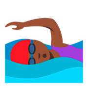 🏊🏿‍♀️ Emoji Schwimmerin: dunkle Hautfarbe JoyPixels 3.0.