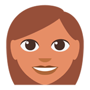 👩🏽 Emoji Frau: mittlere Hautfarbe JoyPixels 3.0.