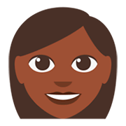 👩🏿 Emoji Mujer: Tono De Piel Oscuro en JoyPixels 3.0.
