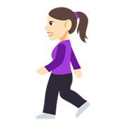 Emoji 🚶🏻‍♀️ Donna Che Cammina: Carnagione Chiara su JoyPixels 3.0.