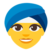 👳‍♀️ Emoji Frau mit Turban JoyPixels 3.0.