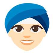 Émoji 👳🏻‍♀️ Femme En Turban : Peau Claire sur JoyPixels 3.0.