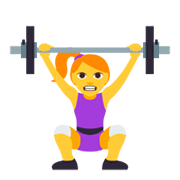 🏋️‍♀️ Emoji Mujer Levantando Pesas en JoyPixels 3.0.