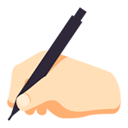 ✍🏻 Emoji schreibende Hand: helle Hautfarbe JoyPixels 3.0.