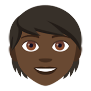 🧑🏿 Emoji Erwachsener: dunkle Hautfarbe JoyPixels 4.0.