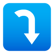 ⤵️ Emoji Seta Para A Direita Curvada Para Baixo na JoyPixels 4.0.