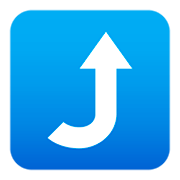 ⤴️ Emoji Flecha Derecha Curvándose Hacia Arriba en JoyPixels 4.0.