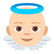 👼🏻 Emoji Bebê Anjo: Pele Clara na JoyPixels 4.0.