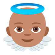 👼🏽 Emoji Bebê Anjo: Pele Morena na JoyPixels 4.0.