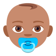 👶🏽 Emoji Baby: mittlere Hautfarbe JoyPixels 4.0.