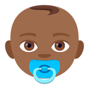 👶🏾 Emoji Bebê: Pele Morena Escura na JoyPixels 4.0.