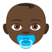 👶🏿 Emoji Bebé: Tono De Piel Oscuro en JoyPixels 4.0.
