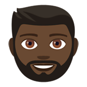 🧔🏿 Emoji Persona Con Barba: Tono De Piel Oscuro en JoyPixels 4.0.
