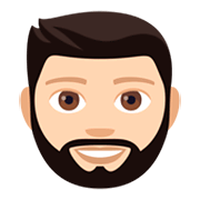 🧔🏻 Emoji Persona Con Barba: Tono De Piel Claro en JoyPixels 4.0.