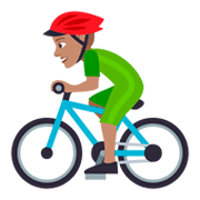 Émoji 🚴🏽 Cycliste : Peau Légèrement Mate sur JoyPixels 4.0.