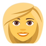👱‍♀️ Emoji Mujer Rubia en JoyPixels 4.0.