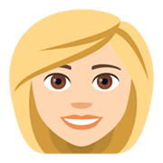 👱🏻‍♀️ Emoji Mulher: Pele Clara E Cabelo Loiro na JoyPixels 4.0.
