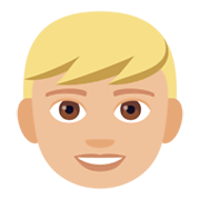 👦🏼 Emoji Junge: mittelhelle Hautfarbe JoyPixels 4.0.