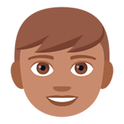 👦🏽 Emoji Niño: Tono De Piel Medio en JoyPixels 4.0.