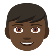 👦🏿 Emoji Niño: Tono De Piel Oscuro en JoyPixels 4.0.