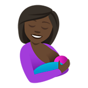 🤱🏿 Emoji Amamentando: Pele Escura na JoyPixels 4.0.