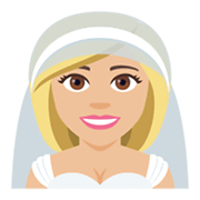 👰🏼 Emoji Novia Con Velo: Tono De Piel Claro Medio en JoyPixels 4.0.