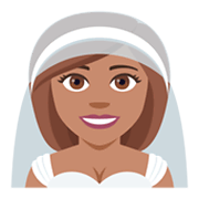 👰🏽 Emoji Novia Con Velo: Tono De Piel Medio en JoyPixels 4.0.