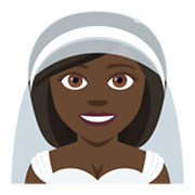Émoji 👰🏿 Personne Mariée Avec Voile : Peau Foncée sur JoyPixels 4.0.