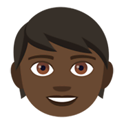 🧒🏿 Emoji Criança: Pele Escura na JoyPixels 4.0.