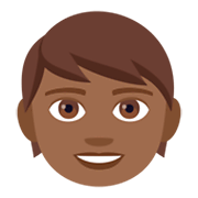 🧒🏾 Emoji Kind: mitteldunkle Hautfarbe JoyPixels 4.0.