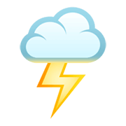 🌩️ Emoji Wolke mit Blitz JoyPixels 4.0.